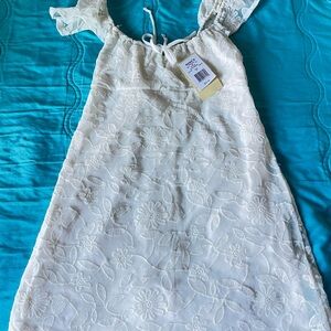 Kohl's White Embroidered Kids Dress